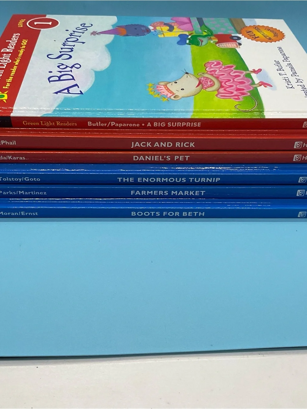 6 Green Light Readers Book Bundle Level 1 & 2 NEW Hardcover